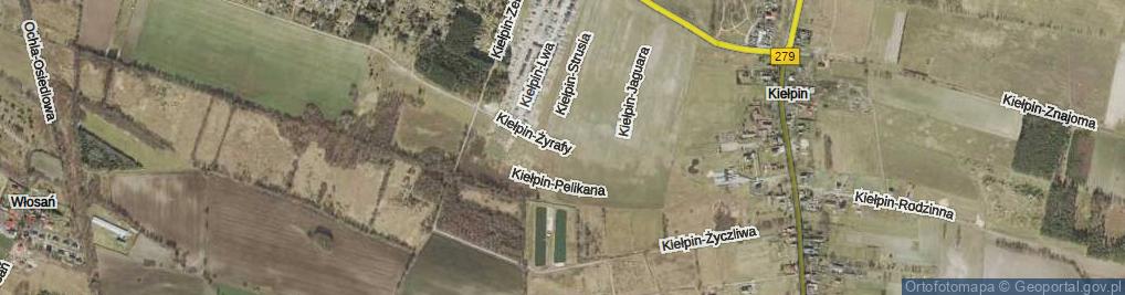 Zdjęcie satelitarne Kiełpin-Żyrafy ul.